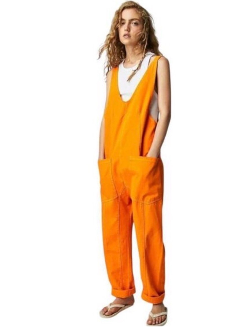 Free People Denim Jumpsuit